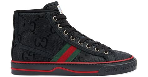 black high top gucci sneakers|Gucci Tennis 1977 Off the Grid High Top Sneaker (Men).